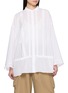 首图 - 点击放大 - FAFAMOON - Windsor Collar Embroidered Panel Cotton Shirt