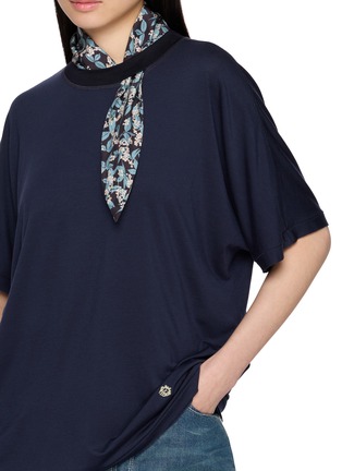  - FAFAMOON - Scarf Collar Wool Blend Top
