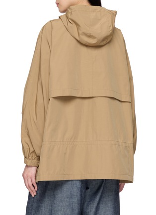 背面 - 点击放大 - FAFAMOON - Water Repellent Drawstring Hooded Cotton Blend Jacket