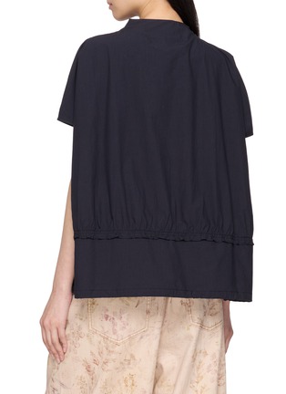 背面 - 点击放大 - FAFAMOON - Stand Collar Layered Cotton Top