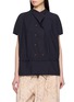 首图 - 点击放大 - FAFAMOON - Stand Collar Layered Cotton Top