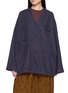 首图 - 点击放大 - FAFAMOON - Stitch Detail Patch Pocket Cotton Linen Jacket