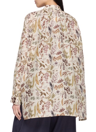 背面 - 点击放大 - FAFAMOON - Botanical Print Silk Cotton Shirt