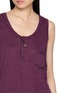  - FAFAMOON - Sleeveless Fringed Linen Top