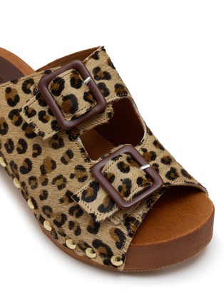 细节 - 点击放大 - STRINGART - Two-buckle Suede Clogs