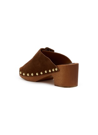 细节 - 点击放大 - STRINGART - Two-buckle Suede Clogs