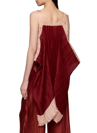 背面 - 点击放大 - DAPHNE VALENTE - Atlas Pleated Colour Block Dress