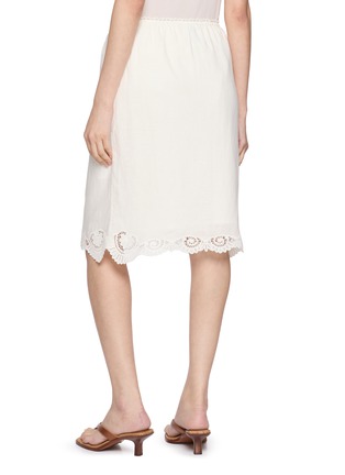 背面 - 点击放大 - POSSE - Darya Broderie Anglaise Hem Midi Skirt