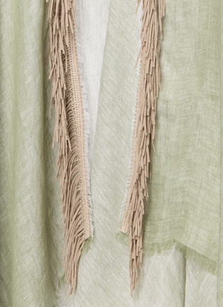 细节 - 点击放大 - GAYNOR BONGARD - Fringe-Edge Linen Cape