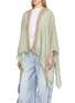 正面 -点击放大 - GAYNOR BONGARD - Fringe-Edge Linen Cape