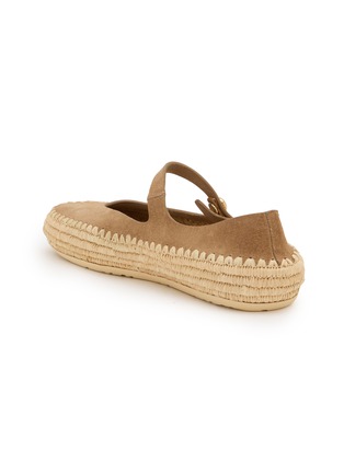  - LOEWE - Rio Raffia Embroidered Suede Mary Jane Flats