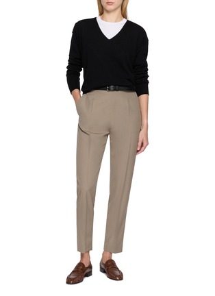 模特儿示范图 - 点击放大 - THE ROW - Eranza High Waist Pants