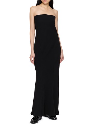 模特儿示范图 - 点击放大 - THE ROW - Korose Strapless Silk Maxi Dress