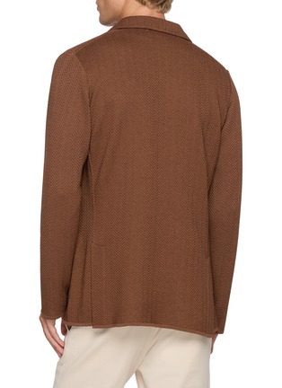 背面 - 点击放大 - LARDINI - Single Breasted Jacquard Knit Jacket