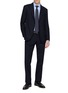 模特儿示范图 - 点击放大 - LARDINI - Pinstripe Single Breasted Suit
