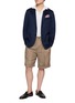 模特儿示范图 - 点击放大 - LARDINI - Single Breasted Cotton Blazer