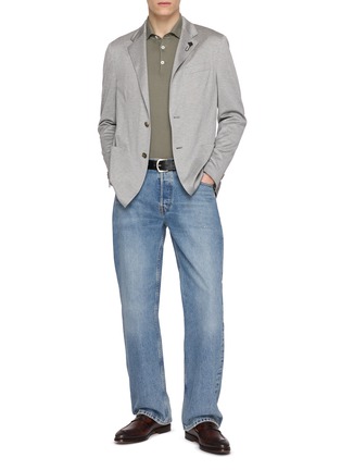 模特儿示范图 - 点击放大 - LARDINI - Single Breasted Jersey Blazer