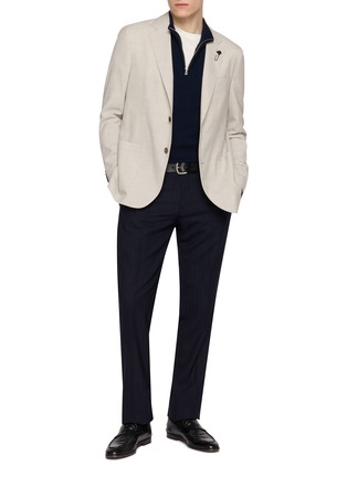 模特儿示范图 - 点击放大 - LARDINI - Single Breasted Blazer