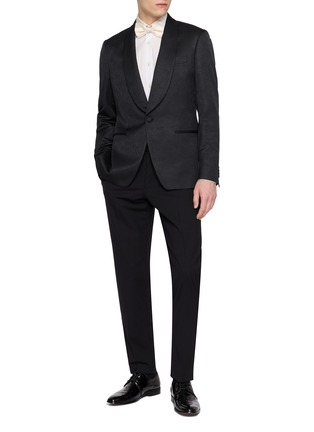 模特儿示范图 - 点击放大 - LARDINI - Shawl Lapel Single Breasted Blazer