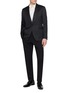模特儿示范图 - 点击放大 - LARDINI - Shawl Lapel Single Breasted Blazer