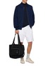 模特儿示范图 - 点击放大 - LARDINI - Full Zip Shirt Collar Bomber Jacket