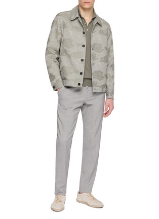 模特儿示范图 - 点击放大 - EQUIL - Flower Jacquard Trucker Jacket