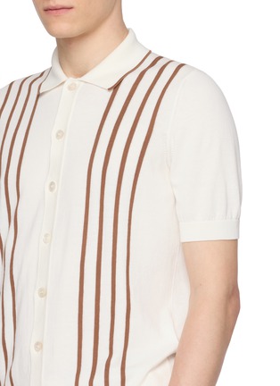  - EQUIL - Striped Front Polo Shirt