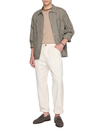 模特儿示范图 - 点击放大 - EQUIL - Striped Cotton T-shirt