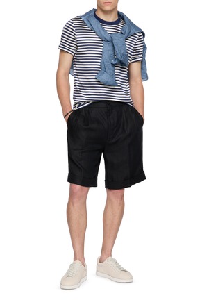 模特儿示范图 - 点击放大 - EQUIL - Striped Cotton T-shirt
