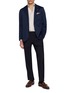 模特儿示范图 - 点击放大 - PT TORINO - Diagonal Pocket Deluxe Wool Silk Plain Weave Pants
