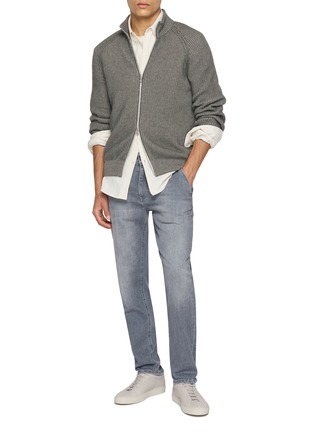 模特儿示范图 - 点击放大 - PT TORINO - Indie Slim Fit Faded Denim Jeans