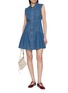 模特儿示范图 - 点击放大 - FRAME - The Denim Mini Day Dress