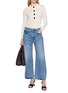 模特儿示范图 - 点击放大 - FRAME - The Bow Crop Denim Jeans