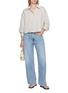 模特儿示范图 - 点击放大 - RAG & BONE - Marin Stripe Layered Contrast Collar Shirt