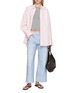 模特儿示范图 - 点击放大 - RAG & BONE - Miramar Andi Printed Denim Effect Cotton Terry Pants
