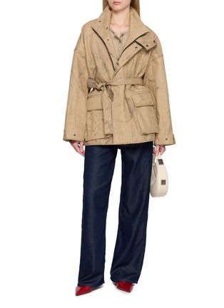 模特儿示范图 - 点击放大 - RAG & BONE - Logan Wide Leg Denim Jeans
