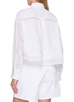 背面 - 点击放大 - RAG & BONE - Striped Sheer Panel Point Collar Shirt