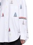  - THOM BROWNE - Supersized Point Collar Sailboat Stitch Shirt
