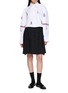 模特儿示范图 - 点击放大 - THOM BROWNE - Supersized Point Collar Sailboat Stitch Shirt