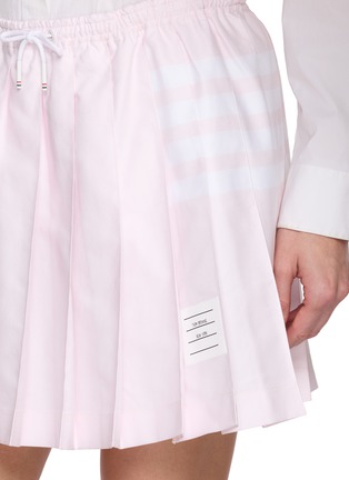  - THOM BROWNE - Drawstring Pleated Cotton Mini Skirt