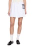 首图 - 点击放大 - THOM BROWNE - Drawstring Pleated 4 Bar Cotton Mini Skirt