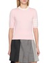 首图 - 点击放大 - THOM BROWNE - Hector Intarsia 4 Bar Cotton T-Shirt