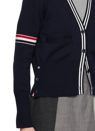  - THOM BROWNE - Sailboat Jacquard V-Neck Cotton Cardigan