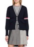 首图 - 点击放大 - THOM BROWNE - Sailboat Jacquard V-Neck Cotton Cardigan