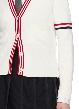  - THOM BROWNE - Sailboat Jacquard V-Neck Cardigan