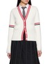 首图 - 点击放大 - THOM BROWNE - Sailboat Jacquard V-Neck Cardigan