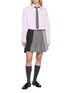 模特儿示范图 - 点击放大 - THOM BROWNE - Supersized Hairline Stripe Cotton Poplin Shirt