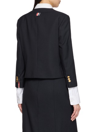 背面 - 点击放大 - THOM BROWNE - V-neck Cropped Cardigan Jacket