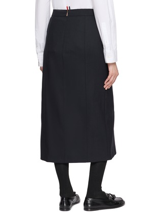 背面 - 点击放大 - THOM BROWNE - Suiting Button Front Midi Skirt