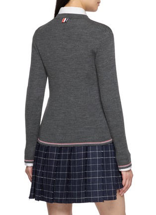 背面 - 点击放大 - THOM BROWNE - Rib Stitch Merino Wool Knit Cardigan